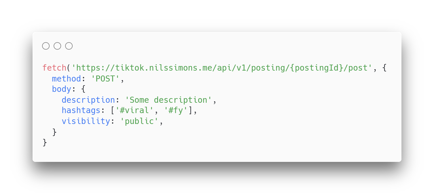 JavaScript Posting a Post request